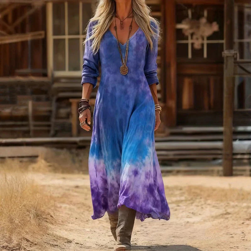 Lea | Long Sleeve Vintage Casual Dress