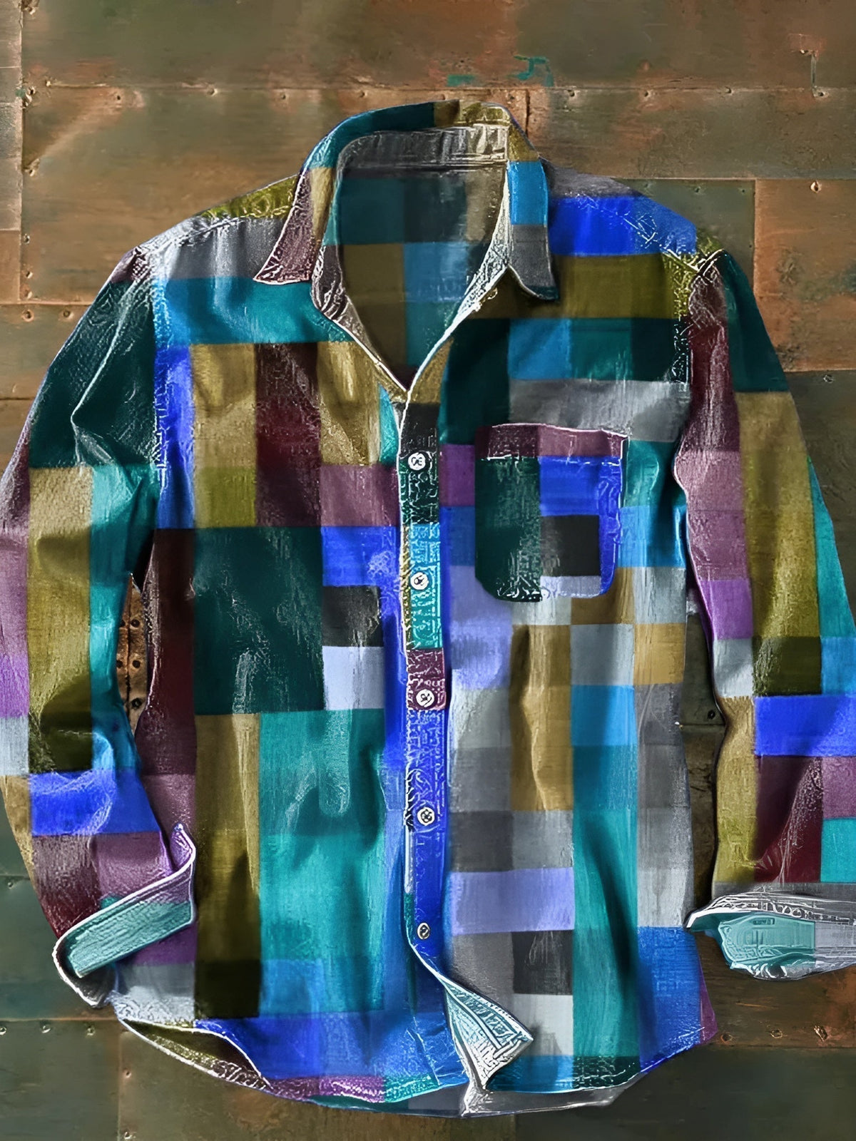 Leo | Premium Patchwork Shirt – Unique Style & Comfortable Fit