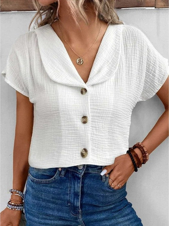 Ellen | Stylish Button-Down Collared Top