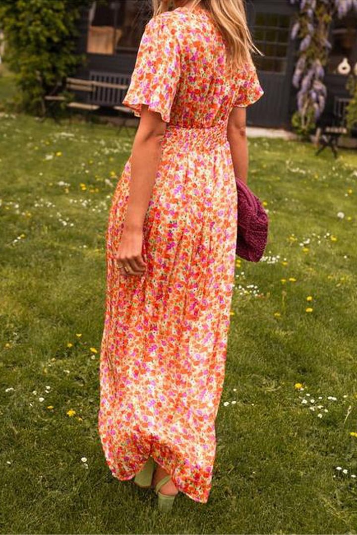 Divine | Elegant Long Dress With Flowers