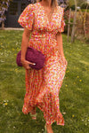 Divine | Elegant Long Dress With Flowers