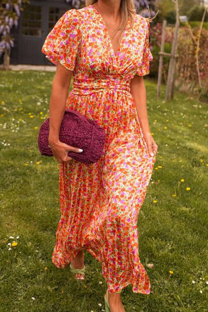 Divine | Elegant Long Dress With Flowers