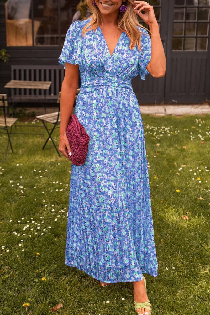Divine | Elegant Long Dress With Flowers