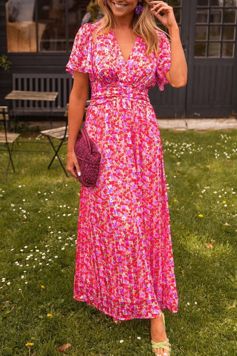 Divine | Elegant Long Dress With Flowers