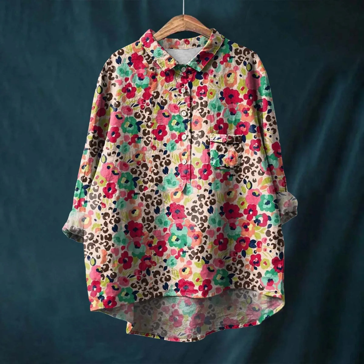 Liesa™ | Vintage Floral Shirt with Buttons