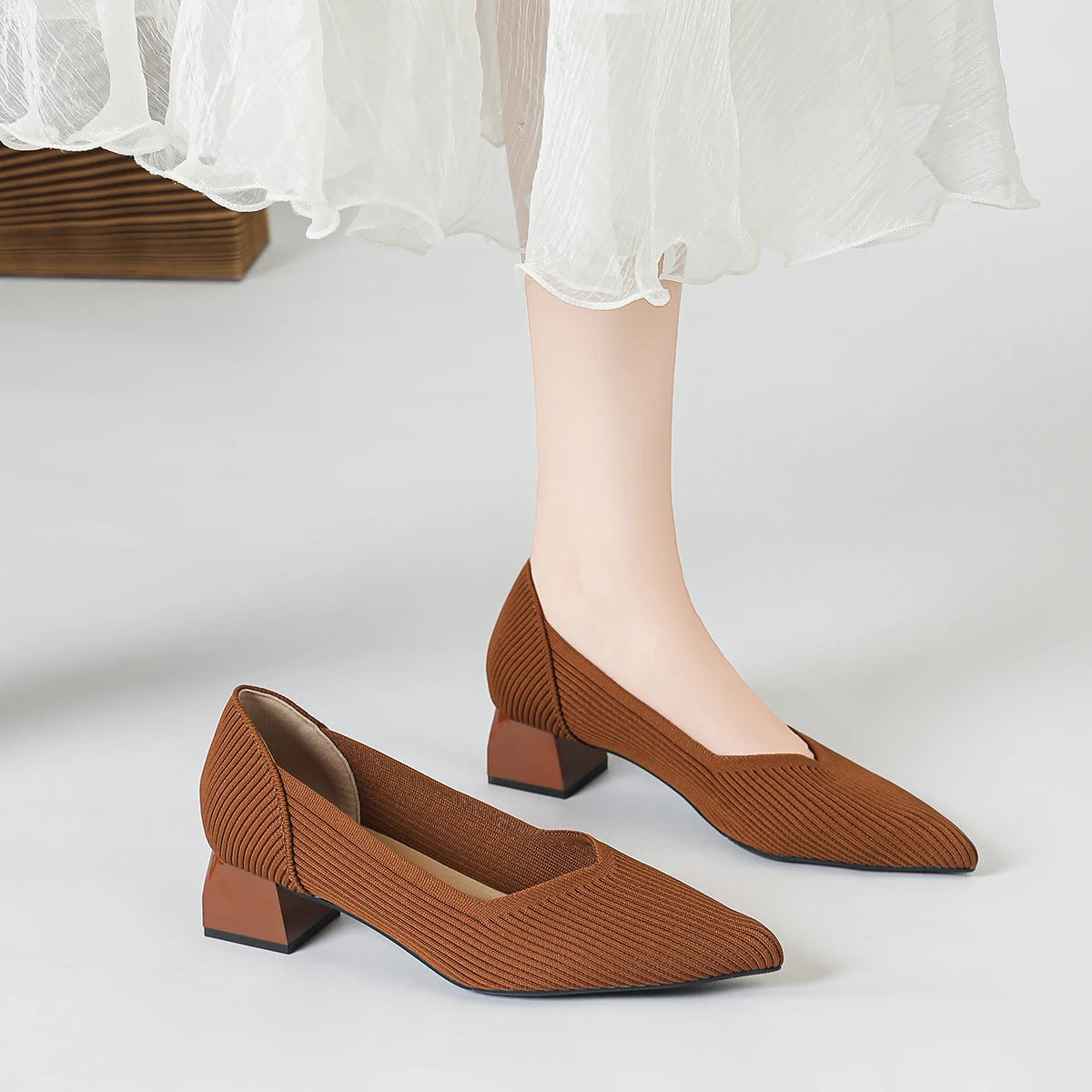 Betsy | Pointed Toe Block Heels