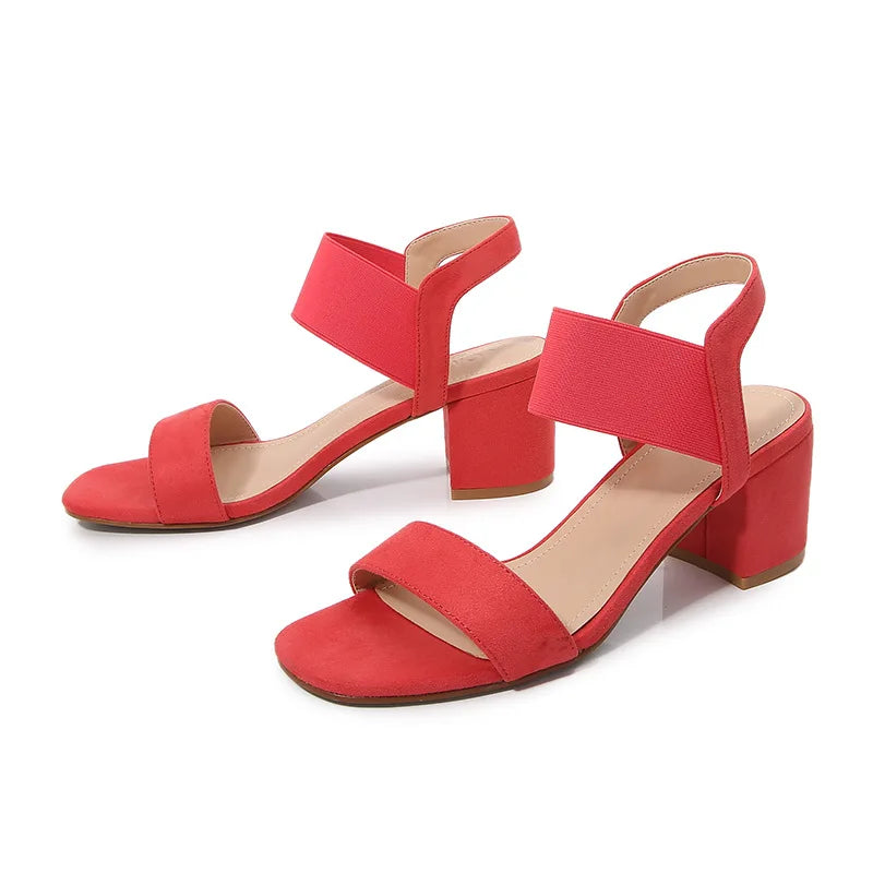 Gina | Open Toe Mid Heel Sandals