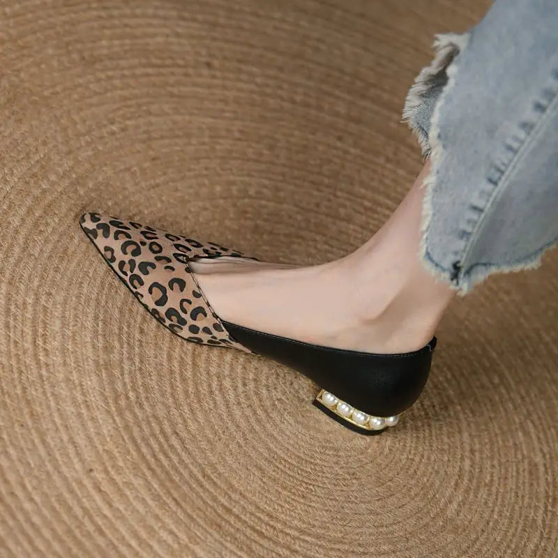 Sherrie | Pointed Toe Low Heel Flats
