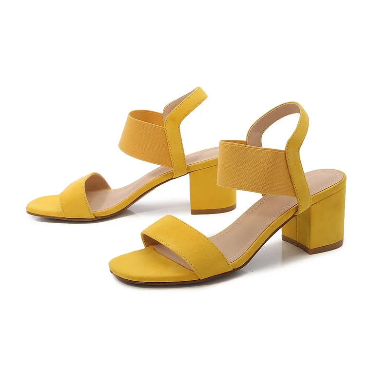 Gina | Open Toe Mid Heel Sandals