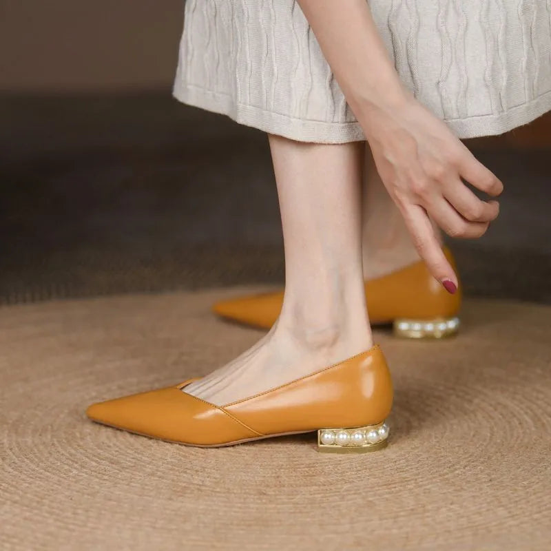 Sherrie | Pointed Toe Low Heel Flats