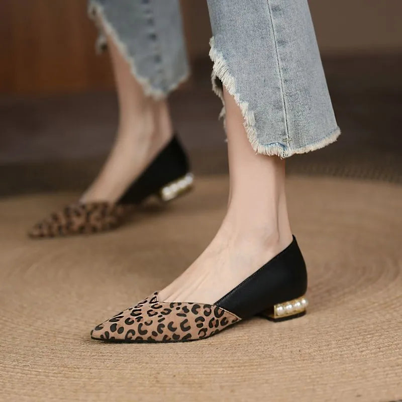 Sherrie | Pointed Toe Low Heel Flats