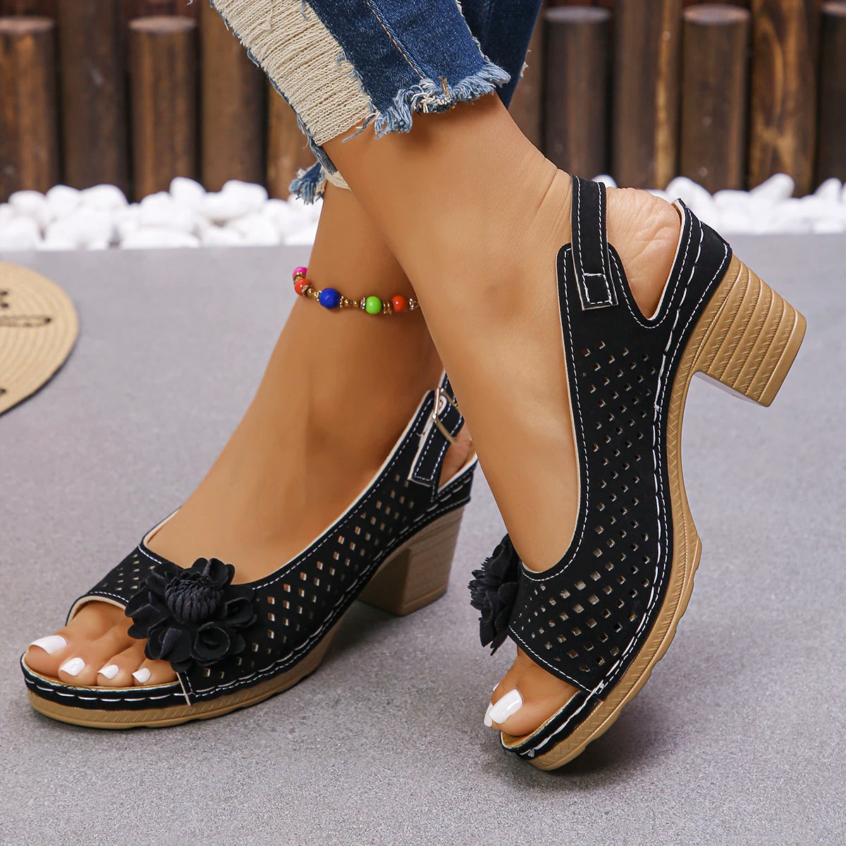 Trisha | Gladiator Wedge Slide Sandals
