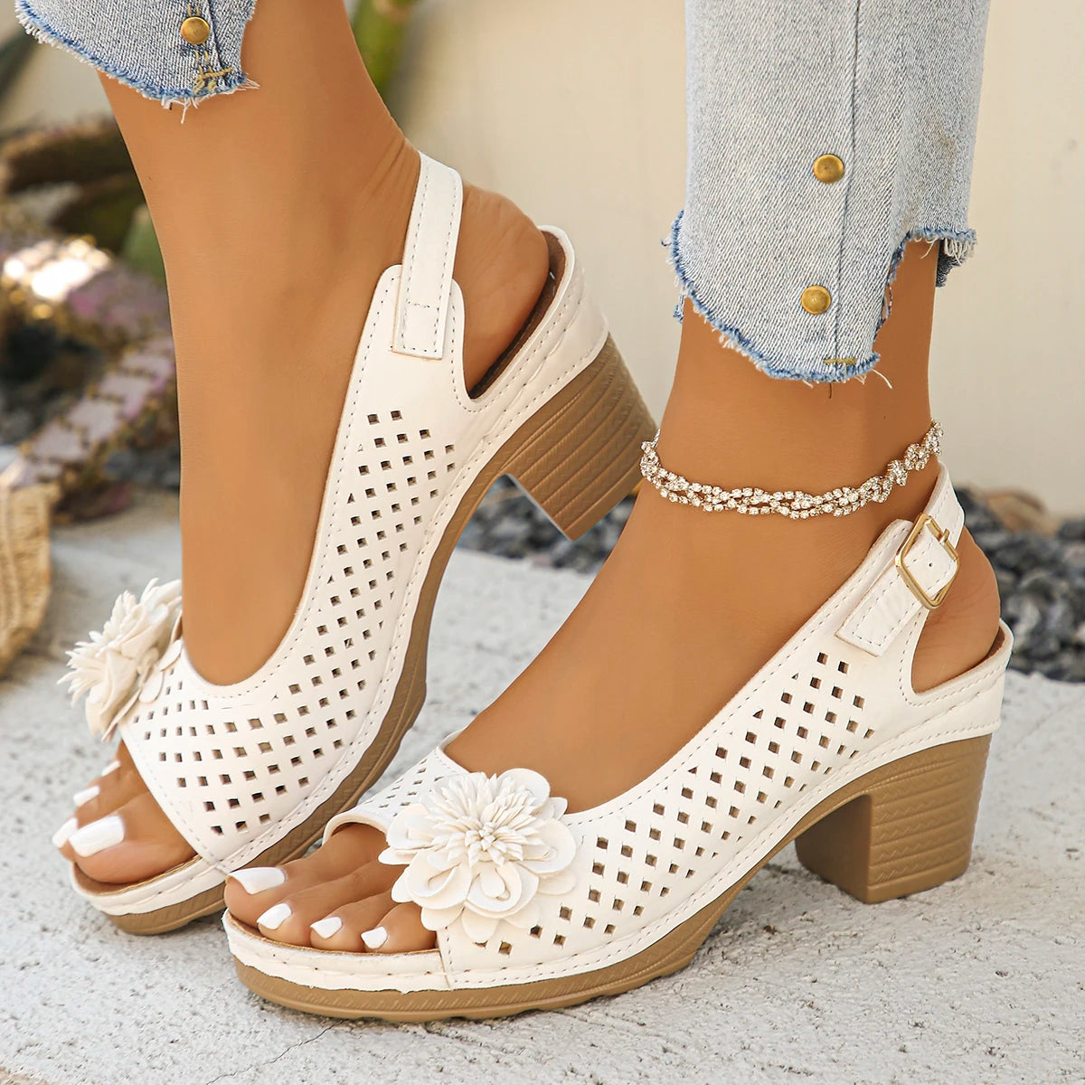 Trisha | Gladiator Wedge Slide Sandals