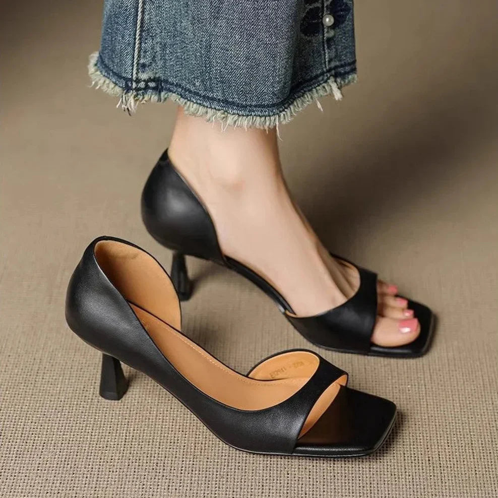 Valerie | Elegant Leather Heels