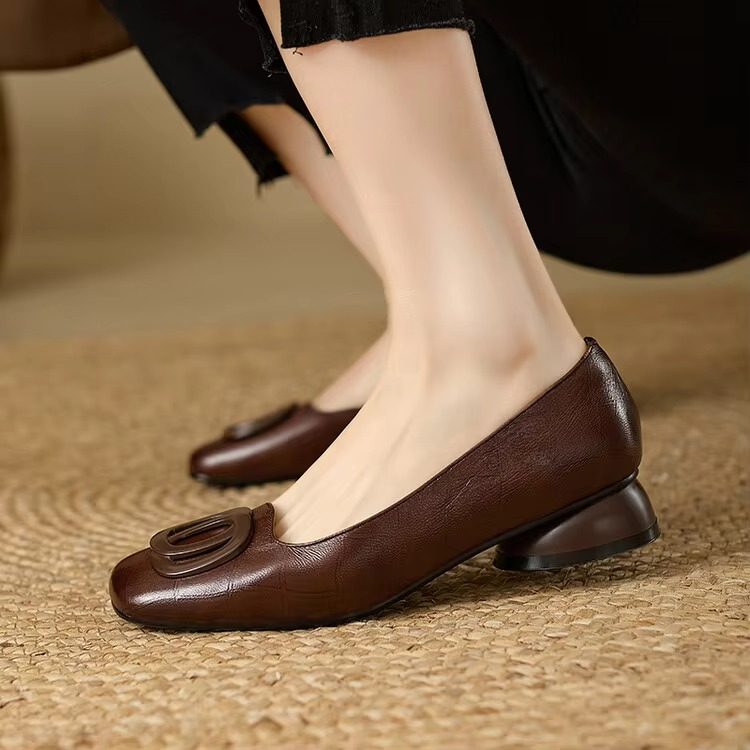 Mina | Opium Leather Flats