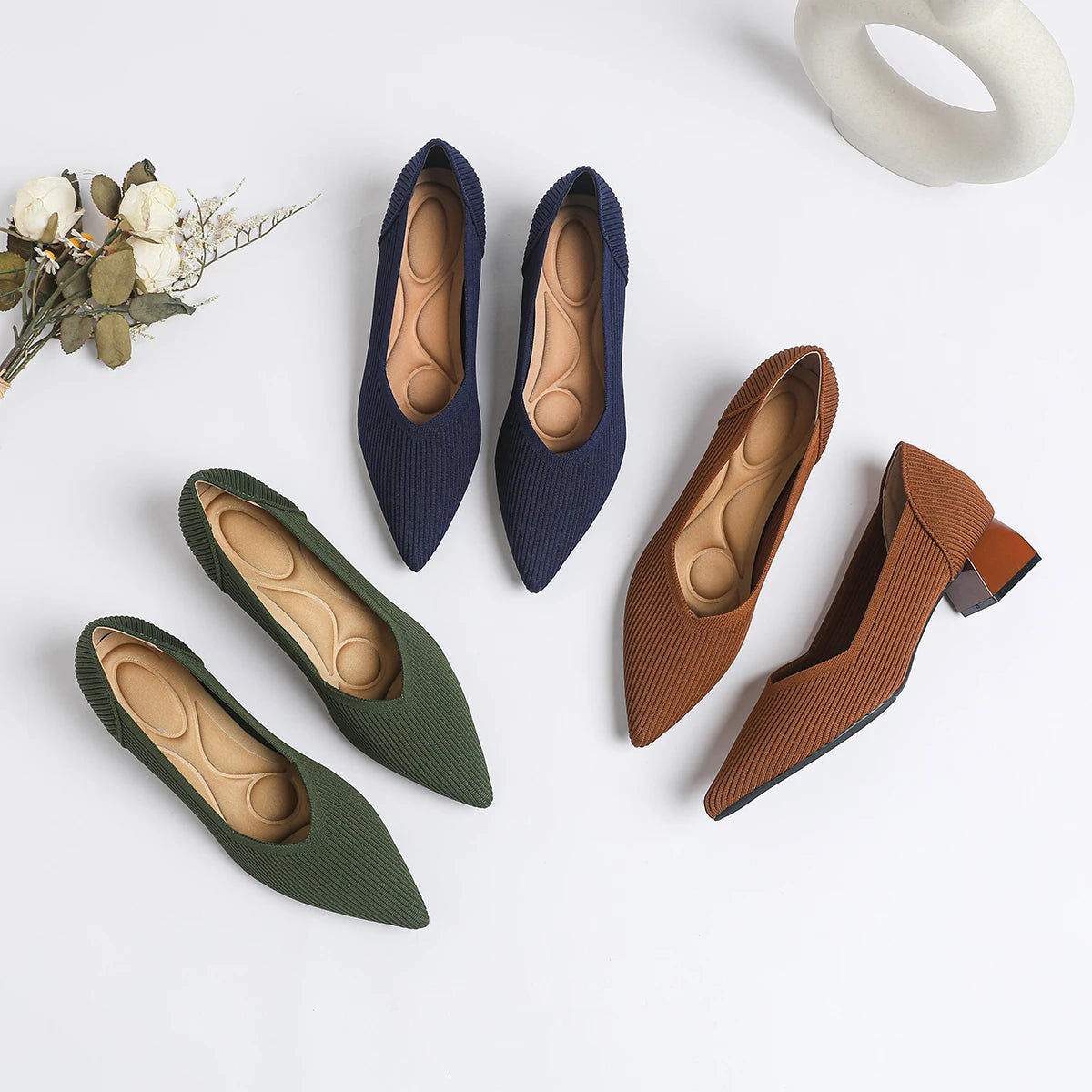 Betsy | Pointed Toe Block Heels