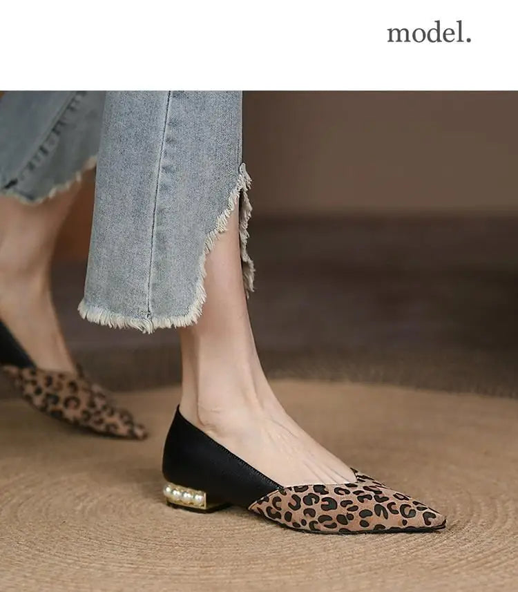 Sherrie | Pointed Toe Low Heel Flats