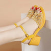 Shaira | Rhinestone Platform Block Sandals