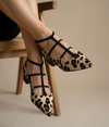 Bridget | Leopard Strap Ballet Heels