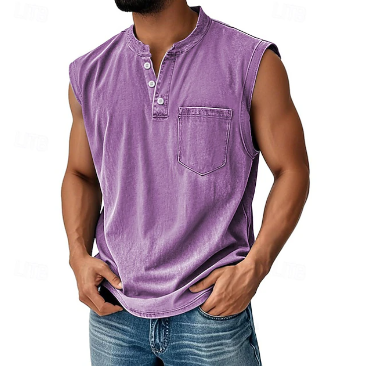 Tony | Casual Sleeveless Vintage Style Shirt