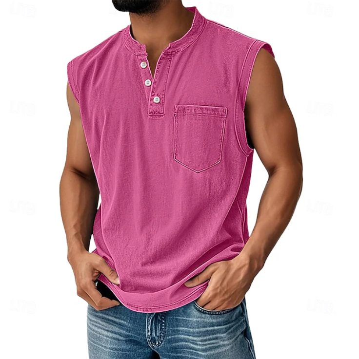 Tony | Casual Sleeveless Vintage Style Shirt