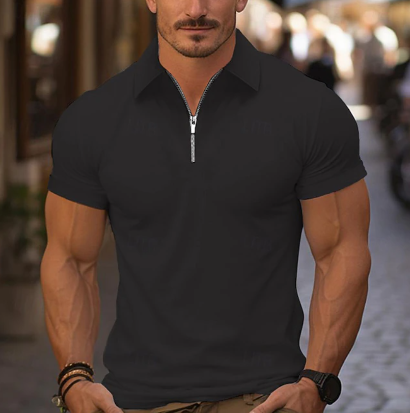 Ramsey | Classic Quarter Zip Collar Shirt