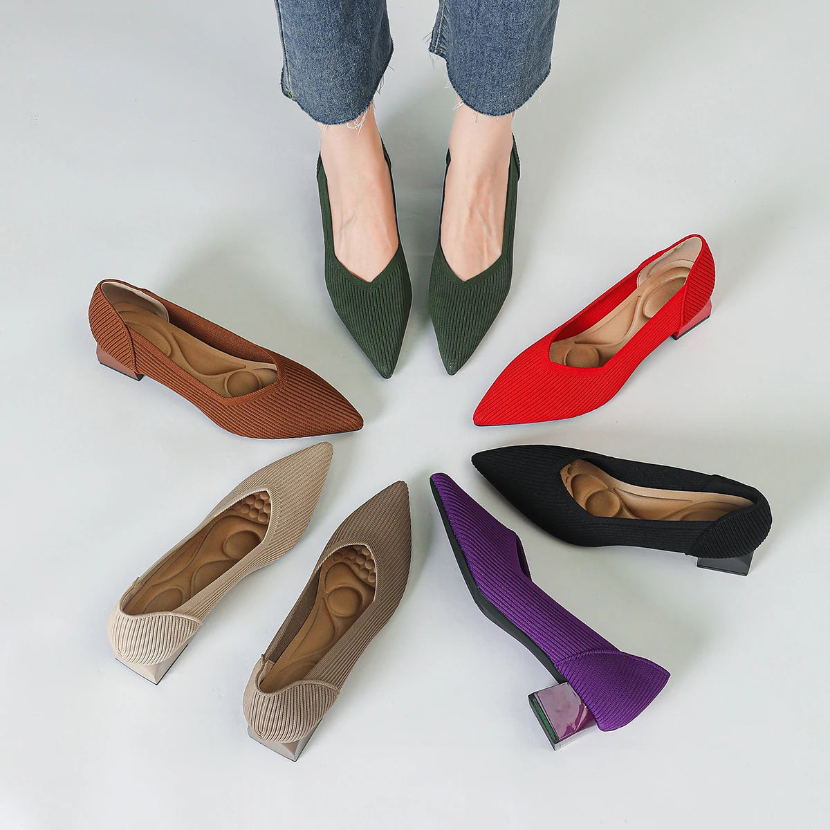 Betsy | Pointed Toe Block Heels