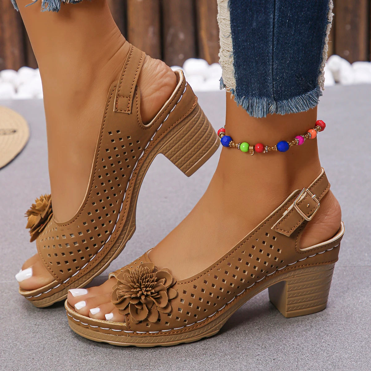 Trisha | Gladiator Wedge Slide Sandals