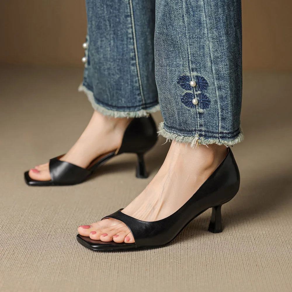 Valerie | Elegant Leather Heels