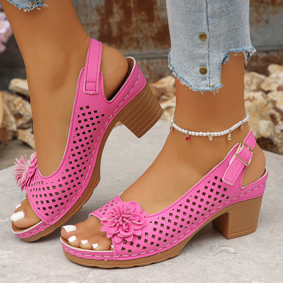 Trisha | Gladiator Wedge Slide Sandals