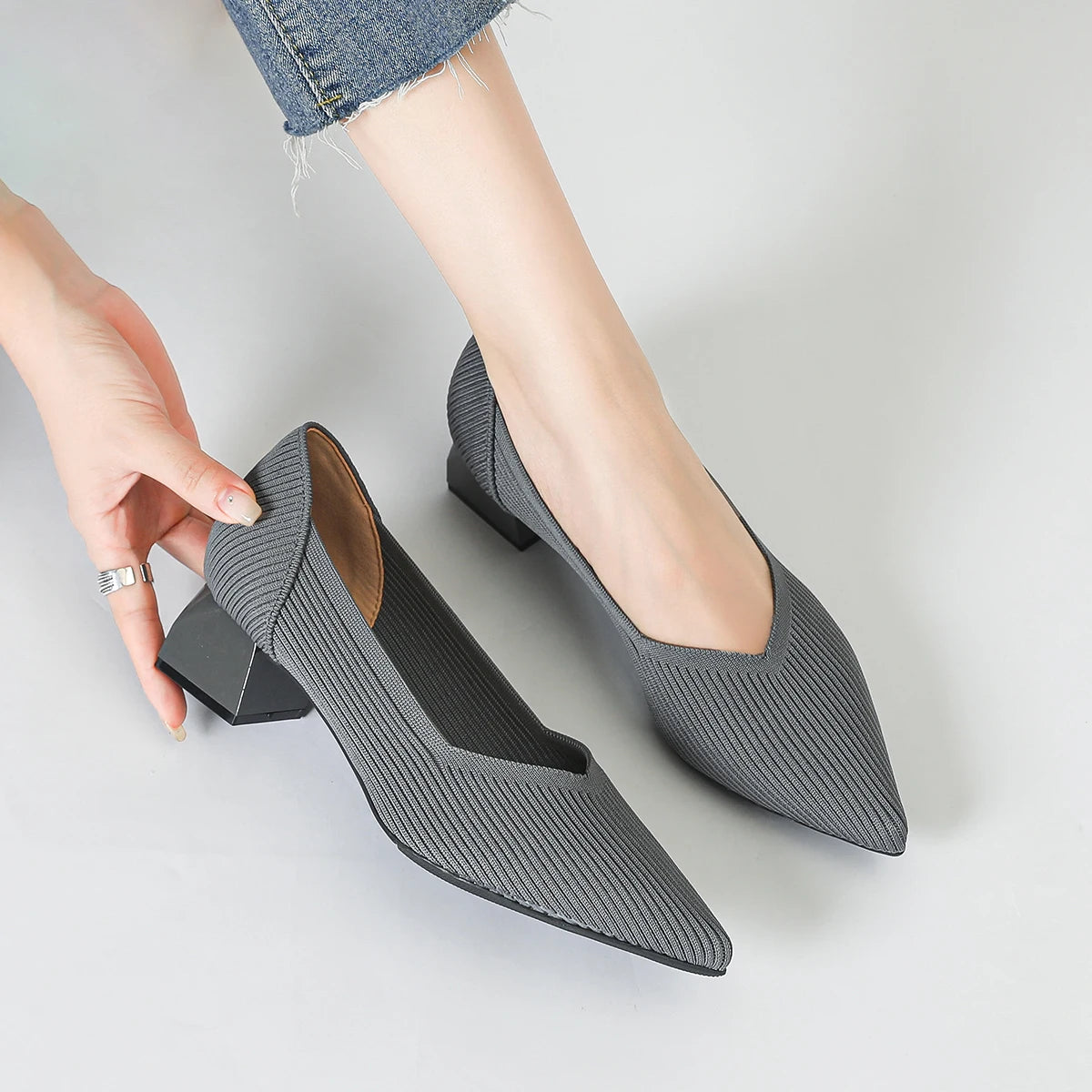 Betsy | Pointed Toe Block Heels