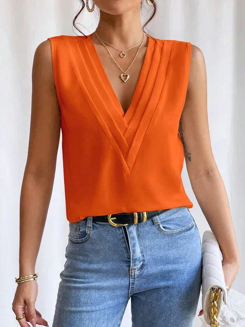 Anna | Elegant Sleeveless Blouse
