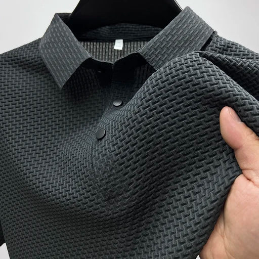 Alfie | Modern Textured Basketweave Polo Shirt