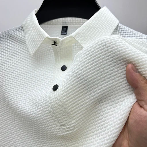 Alfie | Modern Textured Basketweave Polo Shirt