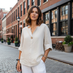 Jessa™ | Casual V-Neck Blouse