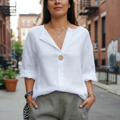 Zoe | Relaxed V-Neck Top