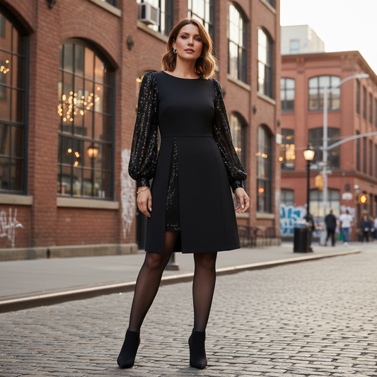 Jessica | Sequin Sleeve Dress