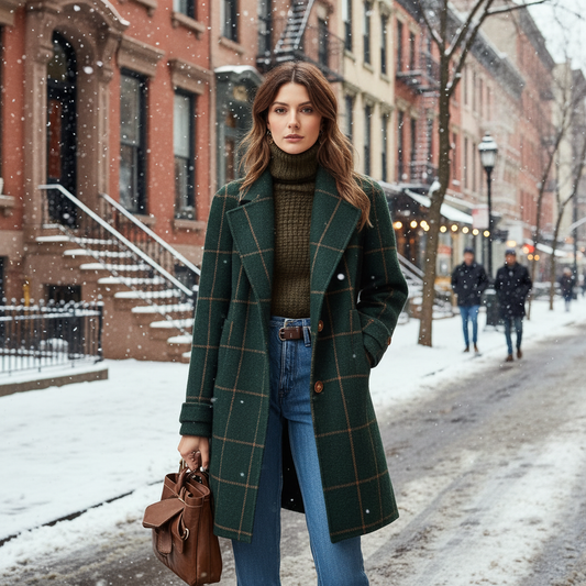 Elena | Classic Checked Coat
