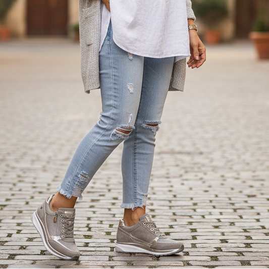 Gina | Zip-Up Orthopedic Sneakers