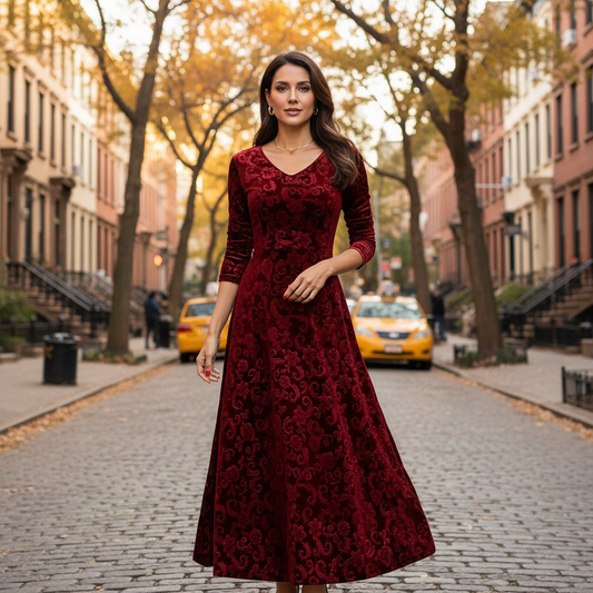 Nancy | Velvet Elegance Dress