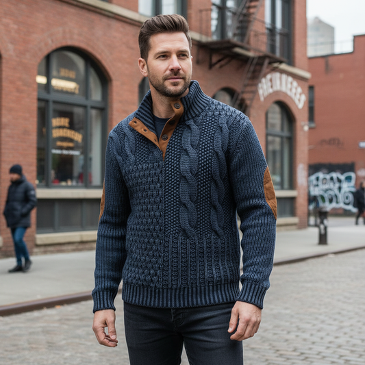 Max | Quarter Button Sweater