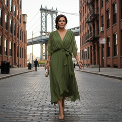 Monica | V-Neck Chiffon Dress