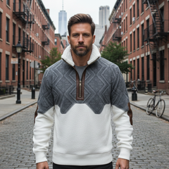Bram | Zip-Up Sweater with a High Fur-Trimmed Collar