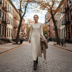 Evelyn | Cozy Cable-Knit Maxi Dress