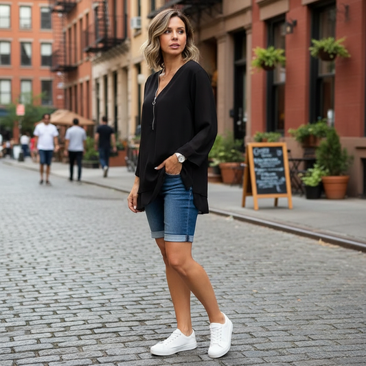 Lauren | Stylish V-Neck Bell Sleeve Top