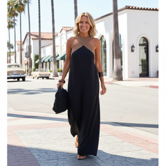 Deni | Dress with Crossed Cut