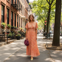 Divine | Elegant Long Dress With Flowers