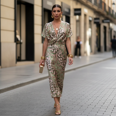 Casandra | Copper Midi Dress