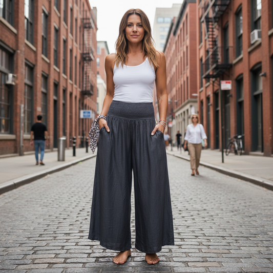 Jasper | Flowy Smocked Waist Pants