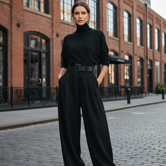 Juliet | Turtleneck & Straight Leg Pants Set